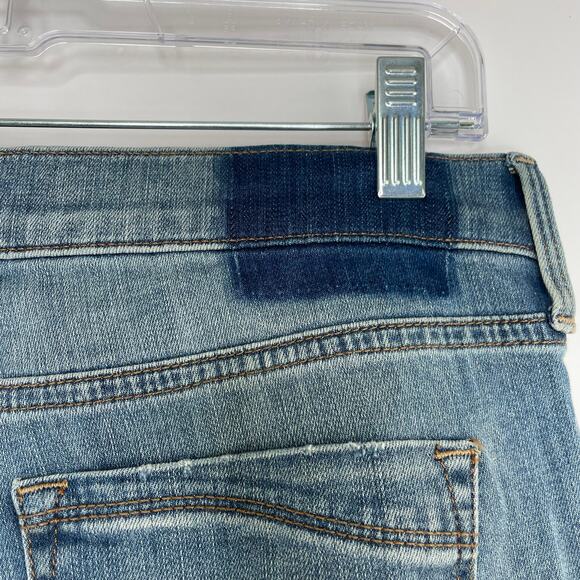 Express ankle super skinny mid rise color block jeans size 8s - Picture 4 of 16